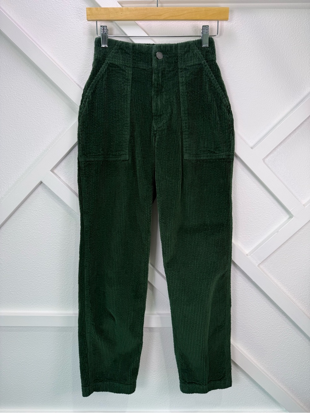 Pact Classic Corduroy Peg Pant Mountain View Green Size Small - Picture 2 of 12